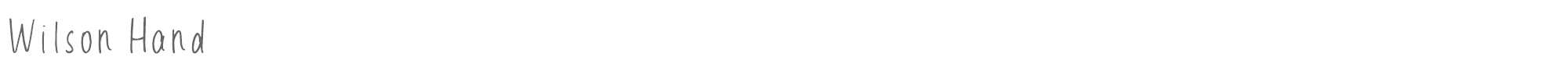 Wilson Hand Wilson Hand.ttf font preview